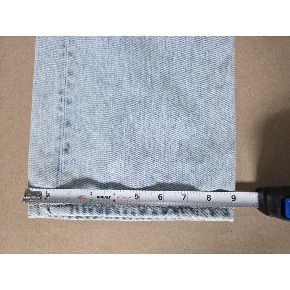 ZARA Size 8 Distressed Straight Leg Jeans NWT Light Wash Blue Cotton Black Label - Picture 13 of 15